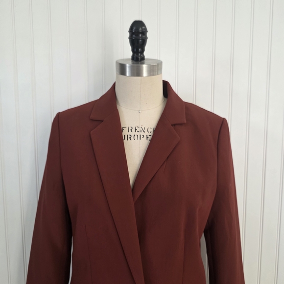 Ann Taylor Tailored Fit  Single Button Blazer Rust Red Size 8 - Picture 3 of 8